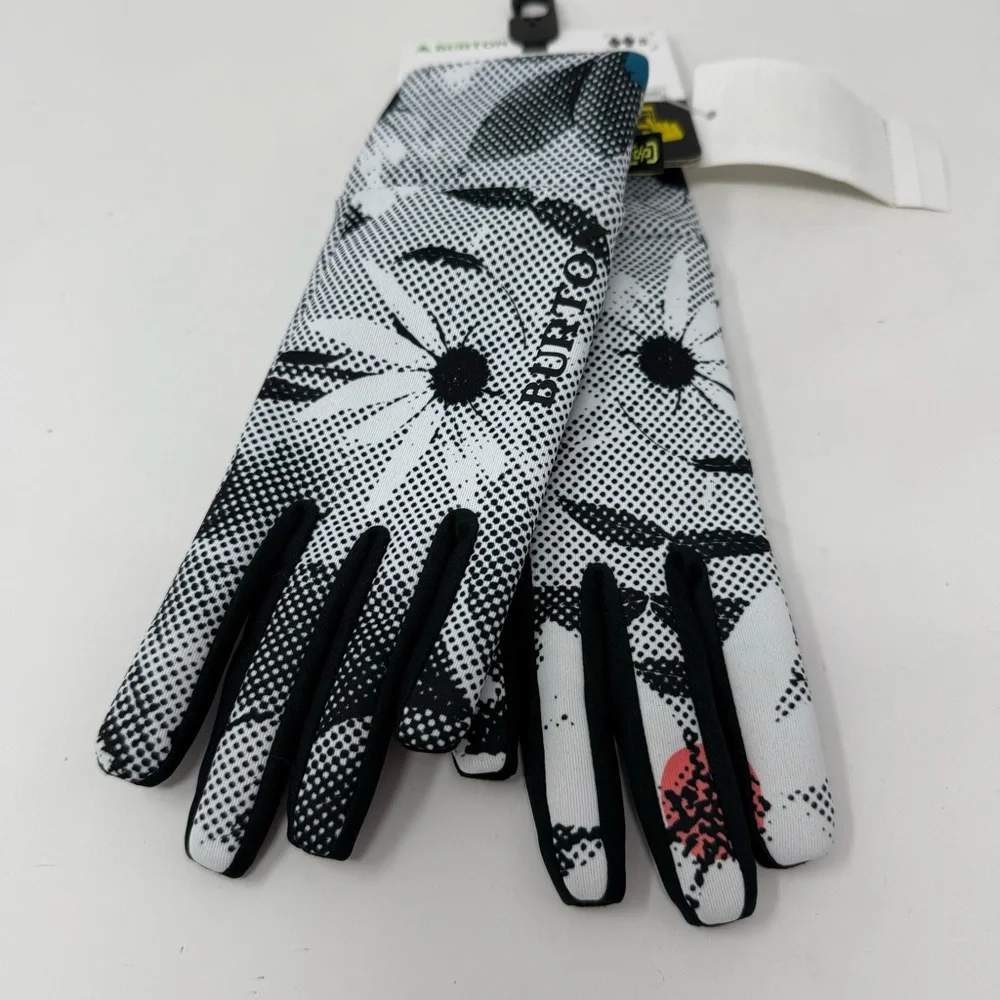 Burton Kids’ Touch and Go Liner Gloves Screen Grab Size Small Skiing NWT Floral